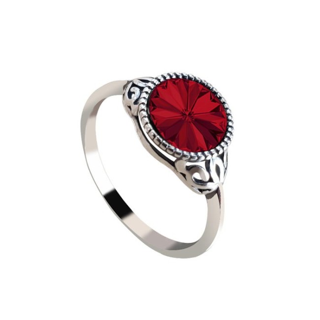 Pierścionek srebrny oksydowany Swarovski Elements PK 2067 Pierścionek srebrny oksydowany Swarovski Elements PK 2067