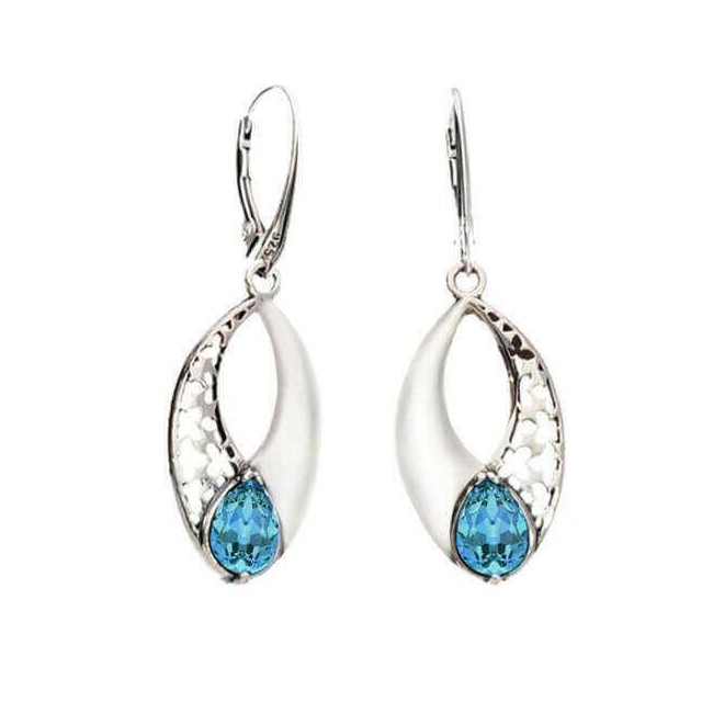 Srebrne kolczyki Swarovski K 1949 Aquamarine Srebrne kolczyki Swarovski K 1949 Aquamarine