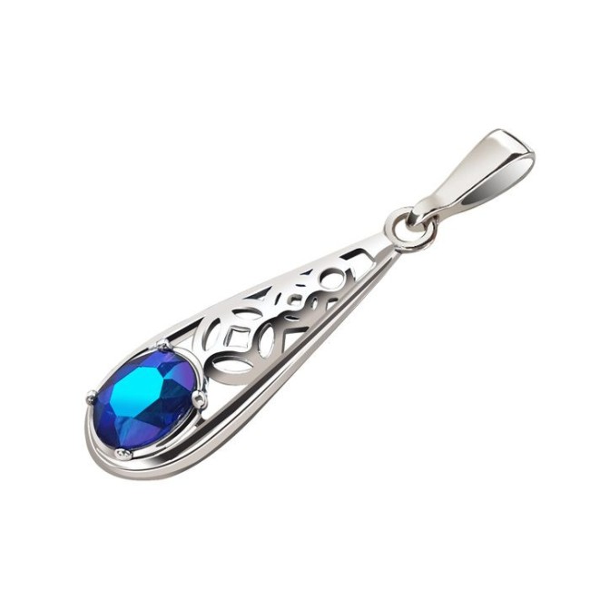 Wisiorek srebrny z kryształem Cobalt AB w 2096 Wisiorek srebrny z kryształem Cobalt AB w 2096