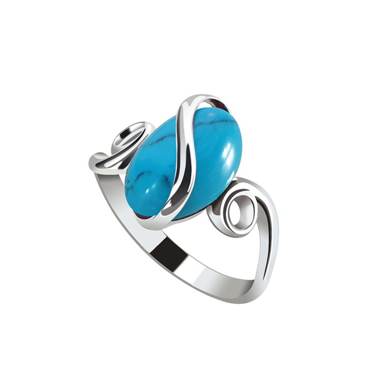 Silver ring with turquoise PK 1663
