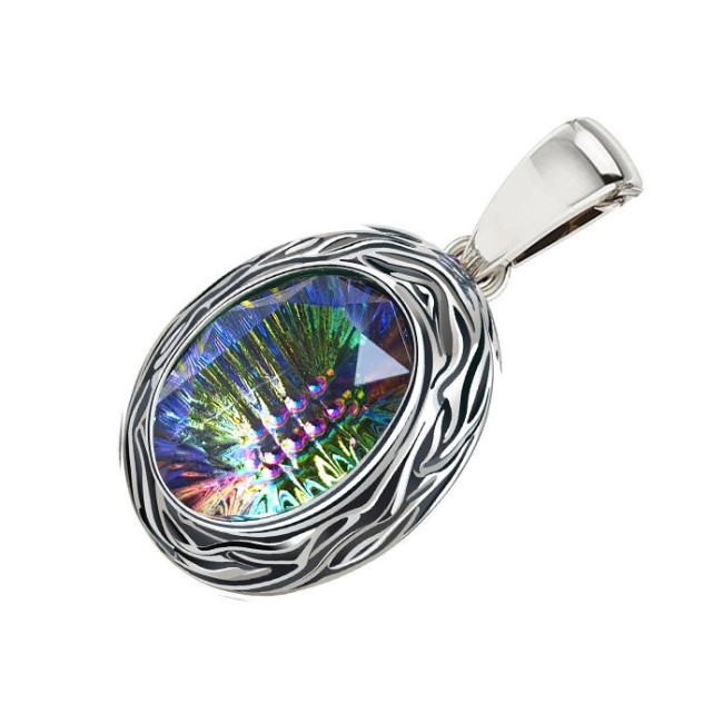 Wisiorek srebrny z kryształem W 2117 volcano crystal Wisiorek srebrny z kryształem W 2117 volcano crystal