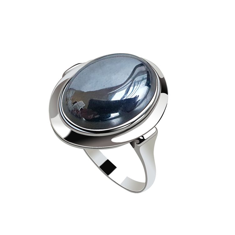 Silver ring decorated with silicon PK 585 Silicon