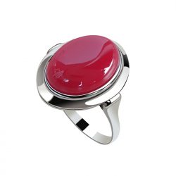 Silver ring with coral PK 585 Coral