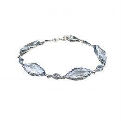 Silver bracelet with zircons L 1509