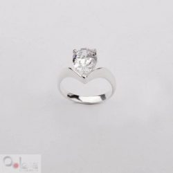 Silver ring with PK 364 zircon