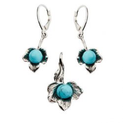 Silver earrings K 1557 Turquoise