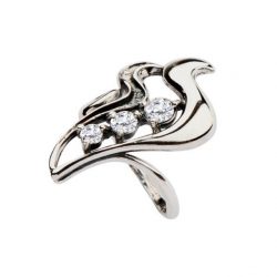Silver earrings with zircons K 1642