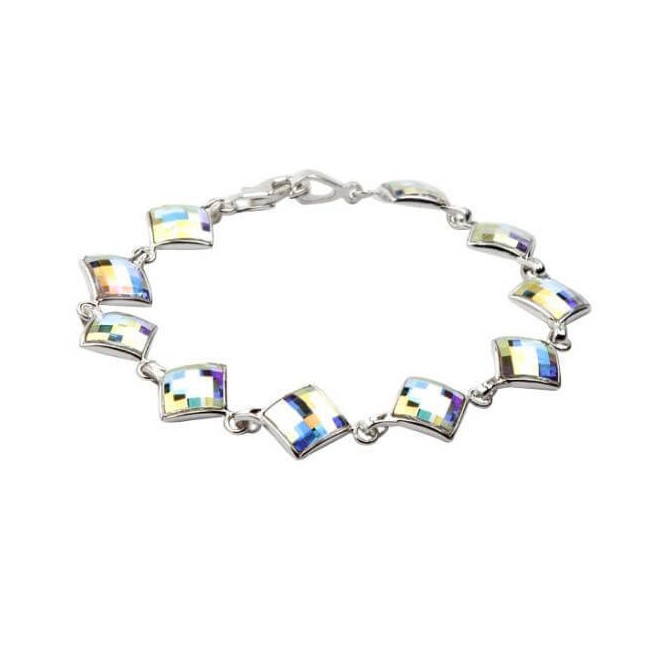 Srebrna bransoletka z kryształami Swarovskiego L 1583 Crystal AB Srebrna bransoletka z kryształami Swarovskiego L 1583 Crystal AB