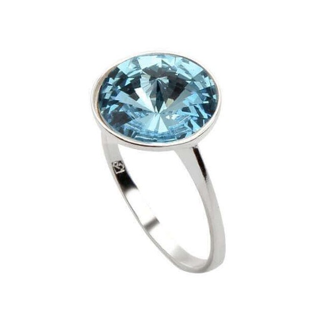 Pierścionek srebro z kryształami Swarovskiego PK 1670 Aquamarine Pierścionek srebro z kryształami Swarovskiego PK 1670 Aquamarine