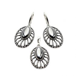 Silver earrings K 1690 Silicon