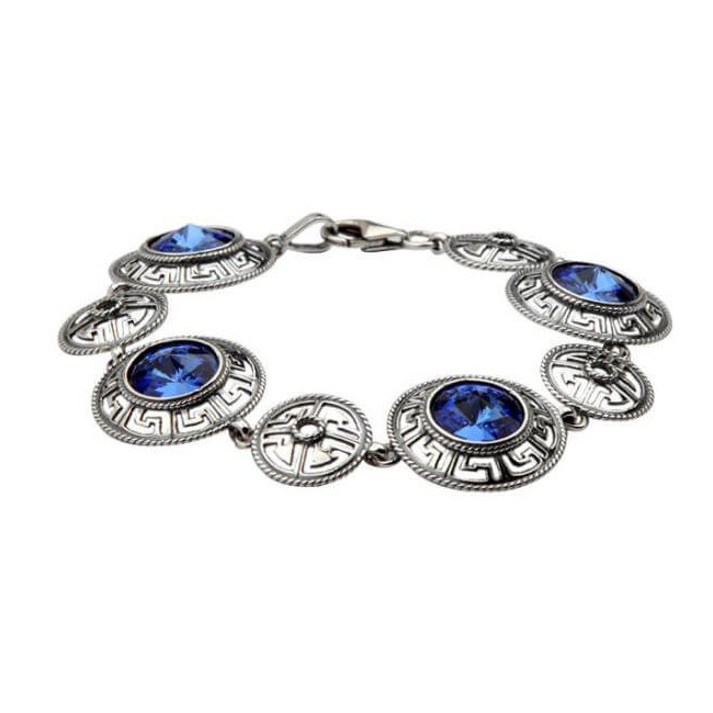 Bransoletka srebrna z kryształami Swarovskiego L 1693 Sapphire Bransoletka srebrna z kryształami Swarovskiego L 1693 Sapphire