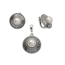 Silver pendant W 1724 Pearl