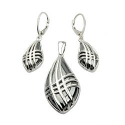 Silver earrings K 1689 Silicon