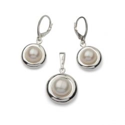 Silver pearl earrings K 1748