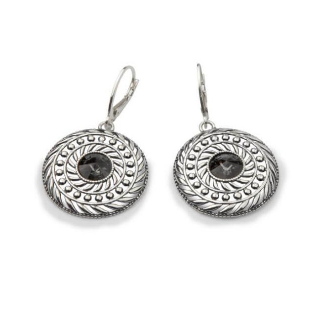 Kolczyki srebrne oksydowane Swarovski K 1744 Silver Night Kolczyki srebrne oksydowane Swarovski K 1744 Silver Night