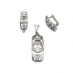 Silver pendant decorated with zircon W 1717