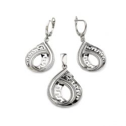 Oxidized silver earrings K 1773