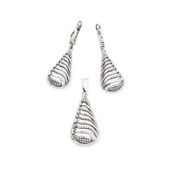 Oxidized silver earrings K 1757