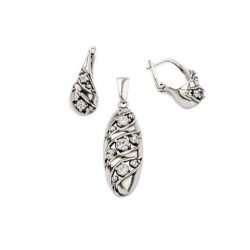 Silver earrings with cubic zirconias K3 1759