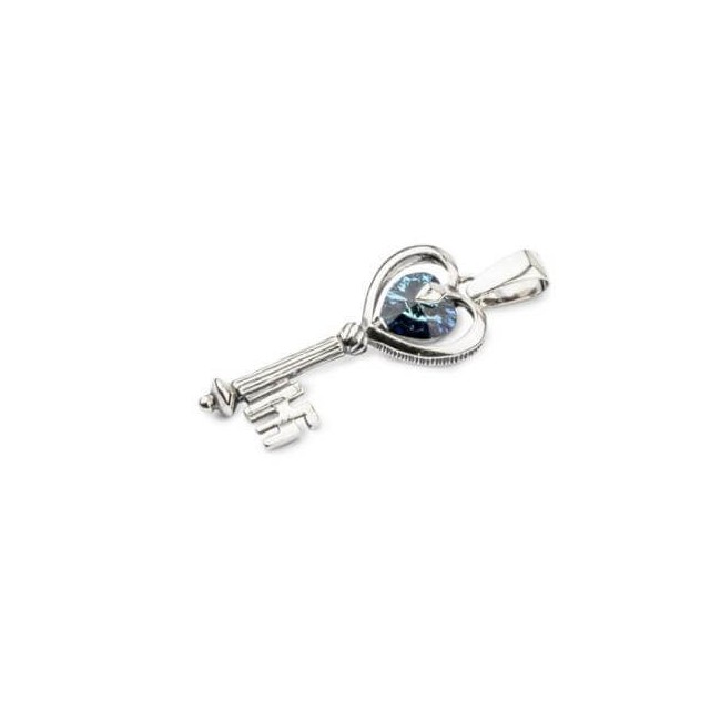 Srebrny oksydowany wisiorek Swarovski W 1197 Bermuda Blue Srebrny oksydowany wisiorek Swarovski W 1197 Bermuda Blue