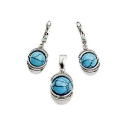 Silver pendant W 1805 Turquoise