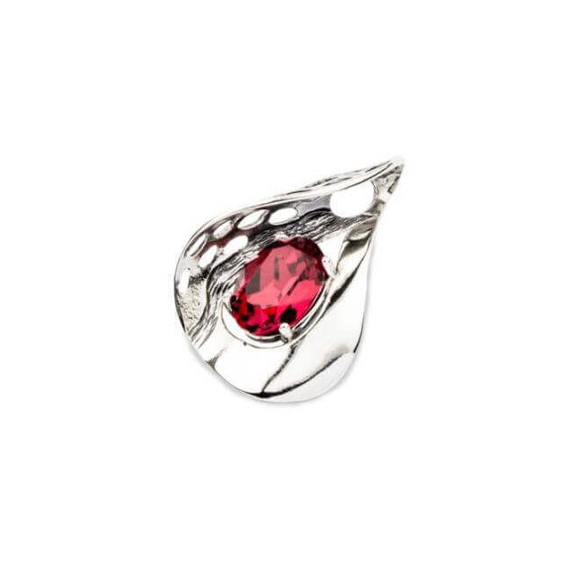 Wisiorek srebrny oksydowany Swarovski W 1772 Siam Wisiorek srebrny oksydowany Swarovski W 1772 Siam