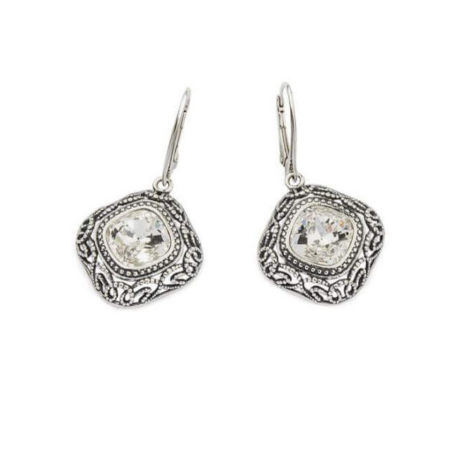Kolczyki srebrne oksydowane Swarovski K 1814 Crystal Kolczyki srebrne oksydowane Swarovski K 1814 Crystal