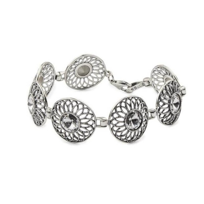 Bransoletka srebrna z kryształami Swarovskiego L 1758 Crystal Bransoletka srebrna z kryształami Swarovskiego L 1758 Crystal