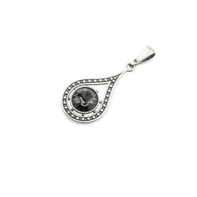 Srebrny oksydowany wisiorek Swarovski W 1827 Silver night Srebrny oksydowany wisiorek Swarovski W 1827 Silver night