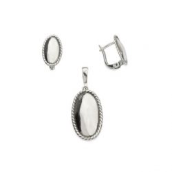Oxidized silver earrings K3 1820