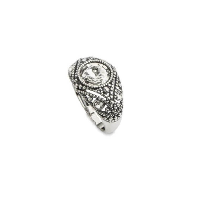 Srebrny pierścionek z kryształami Swarovskiego PK 1828 Crystal