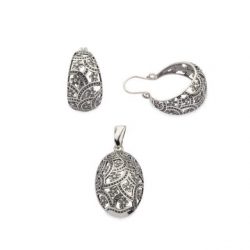 Oxidized silver earrings K 1830