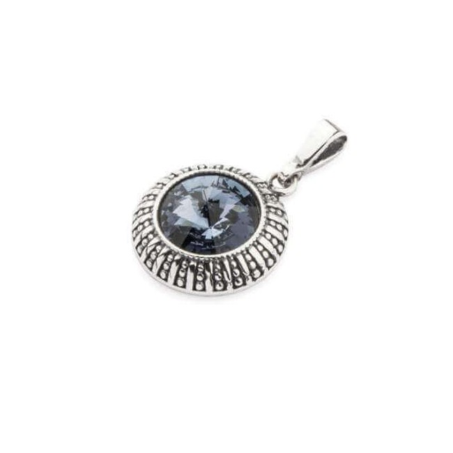 Srebrny wisiorek i z kryształem Swarovski Denim Blue Rivoli W 1850 Srebrny wisiorek i z kryształem Swarovski Denim Blue Rivoli W 1850