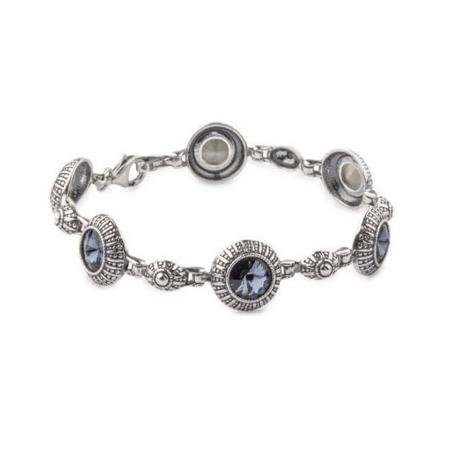 Srebrna bransoletka z kryształami Swarovski Denim Blue Rivoli L 1850 Srebrna bransoletka z kryształami Swarovski Denim Blue Rivoli L 1850