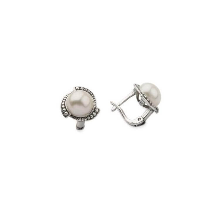 Kolczyki srebrne z perłami K3 1883