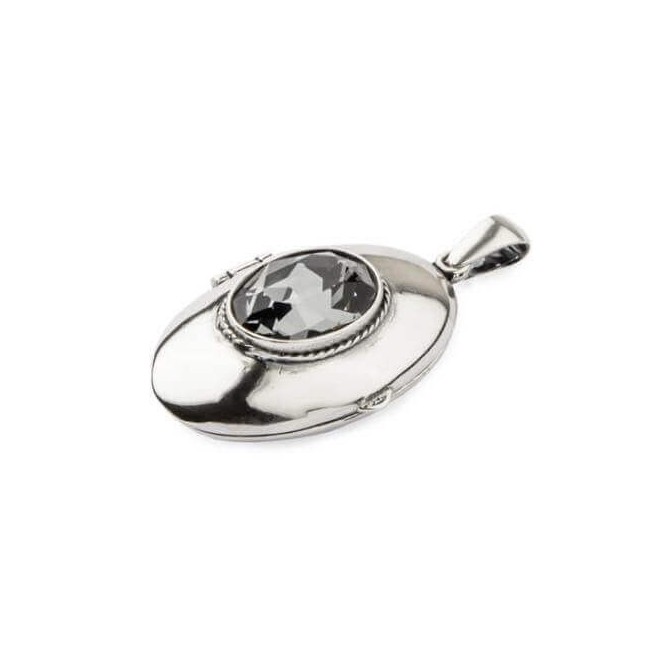 Srebrny wisiorek puzderko z kryształem Swarovskiego W 1222 Silver Night Srebrny wisiorek puzderko z kryształem Swarovskiego W 1222 Silver Night
