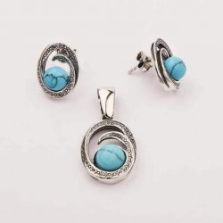 Silver bracelet with turquoise L 1561 turquoise