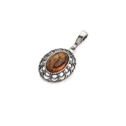 Silver ring with amber PK 1760 amber