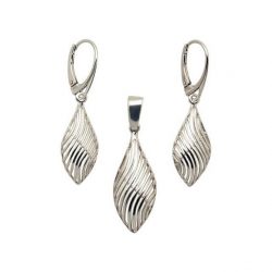 Silver rhodium plated earrings K 1932