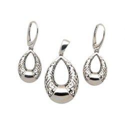 Oxidized silver earrings K 1938