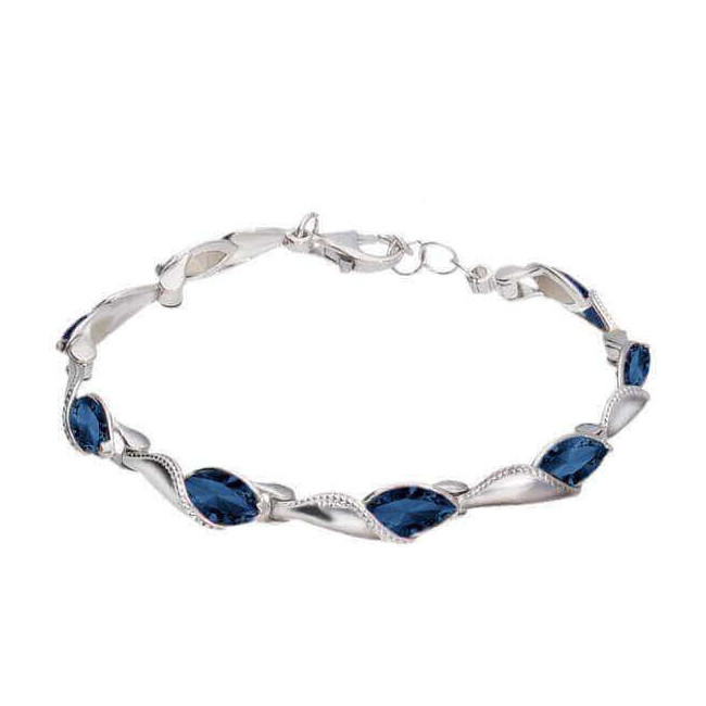 Srebrna bransoletka z kryształami Swarovski L 1902 Montana Srebrna bransoletka z kryształami Swarovski L 1902 Montana