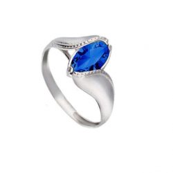 Srebrny pierścionek z kryształem Swarovski PK 1902 Sapphire