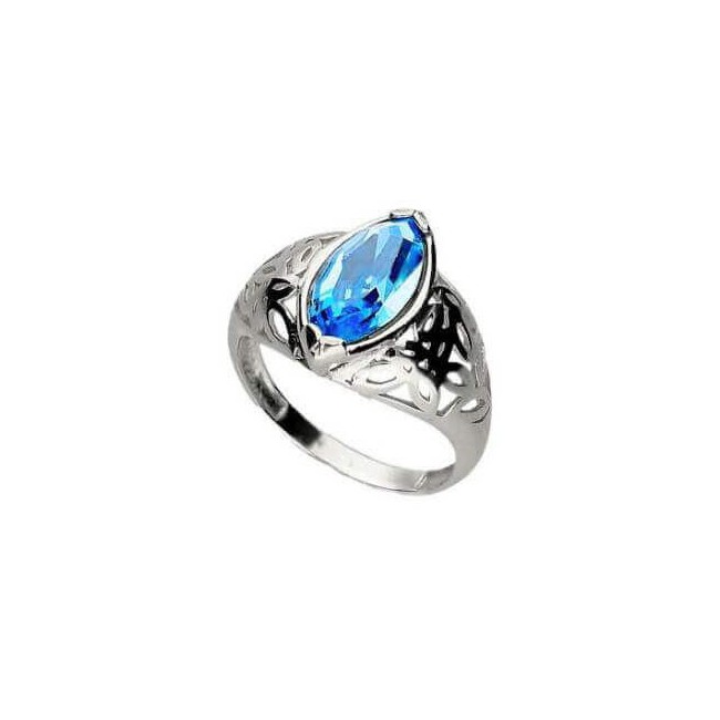 Srebrny pierścionek z kryształem Swarovski PK 1948 Aquamarine Srebrny pierścionek z kryształem Swarovski PK 1948 Aquamarine