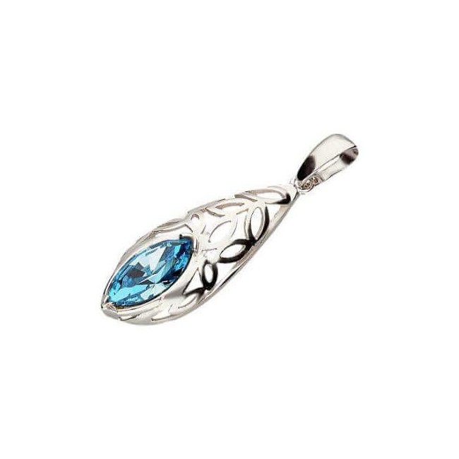 Srebrny wisiorek z kryształem Swarovski W 1948 Aquamarine Srebrny wisiorek z kryształem Swarovski W 1948 Aquamarine