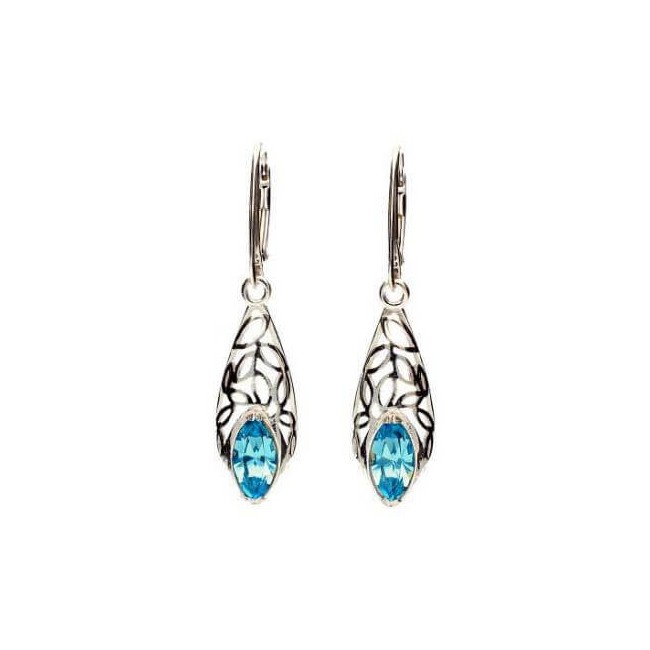 Srebrne kolczyki z kryształami Swarovski K 1948 Aquamarine Srebrne kolczyki z kryształami Swarovski K 1948 Aquamarine