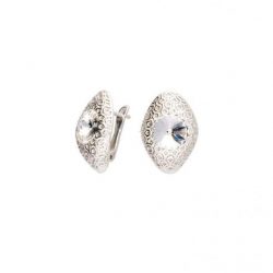 Srebrne kolczyki z kryształami Swarovskiego K3 1961 Crystal