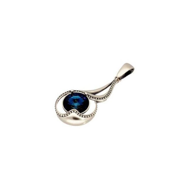 Wisiorek srebrny oksydowany z kryształem Swarovski W 1969 Montana Wisiorek srebrny oksydowany z kryształem Swarovski W 1969 Montana