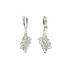 Silver earrings with zircons K 1665