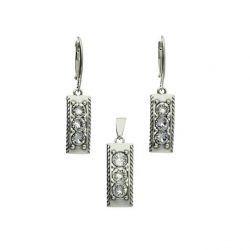 Silver earrings with Swarovski crystals K 1821