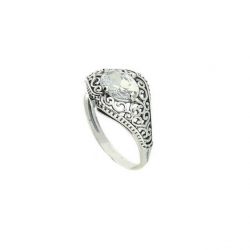 Silver ring with zircon PK 1995